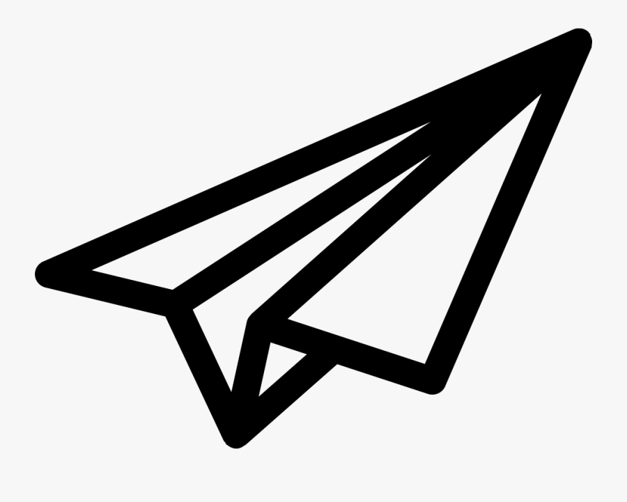 Paper Airplane Outline - Paper Airplane Icon Svg, Transparent Clipart