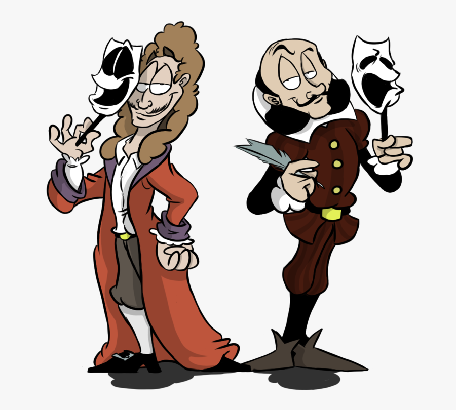Cartoon Molière, Transparent Clipart
