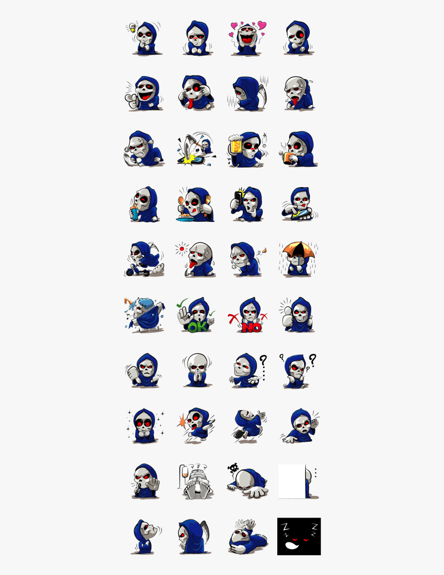 Jk Grim Reaper - Grim Reaper Line Stickers, Transparent Clipart