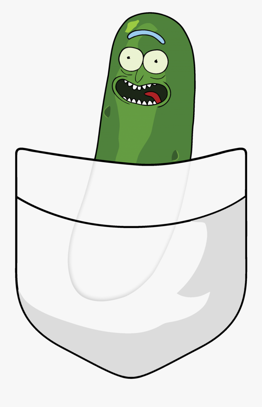 Pickle Rick In A Pocket - Pickle Rick Transparent Background, Transparent Clipart