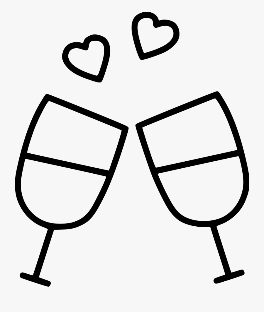 Wine Date Day Toast - Wedding Toast Vector , Free Transparent Clipart
