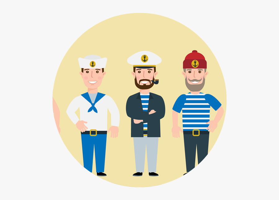 Sailor Captain Cartoon, Transparent Clipart