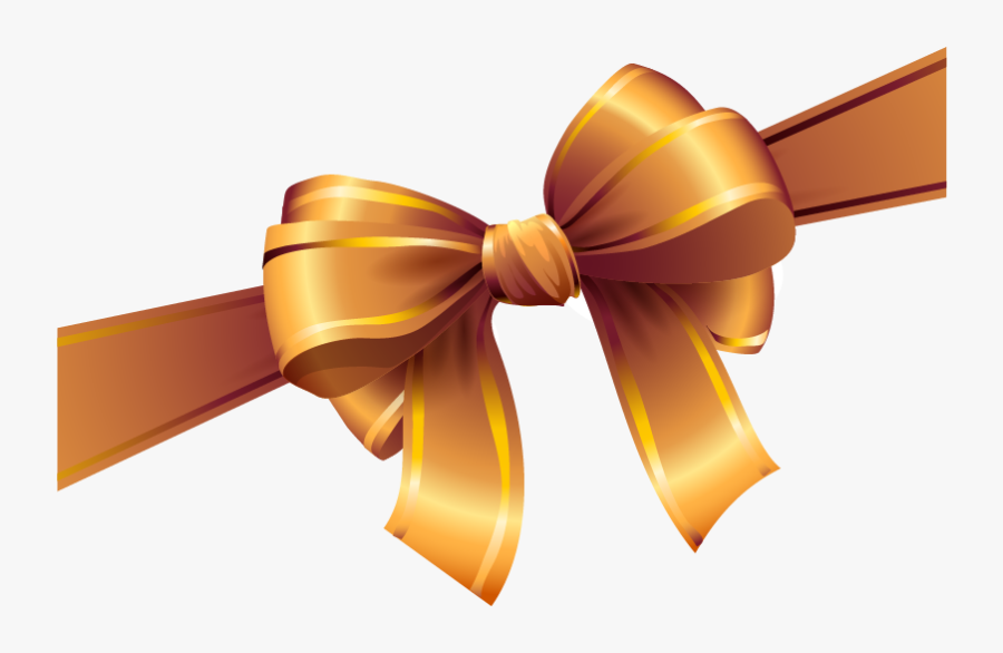 Ribbon Shoelace Knot Clip Art - Gold Bow Png, Transparent Clipart