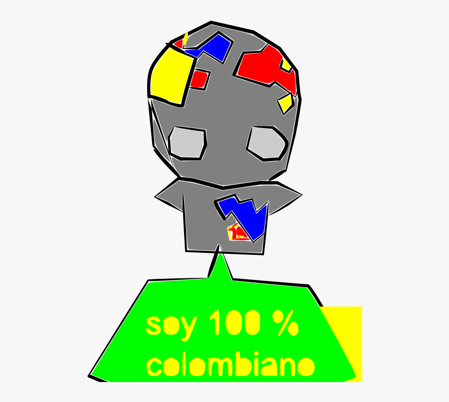 Soy 100 % Colombiano - Cartoon, Transparent Clipart