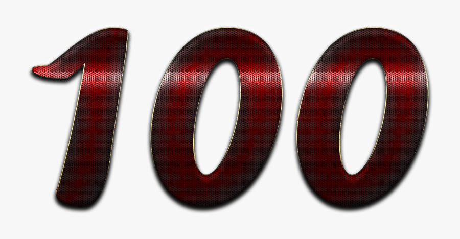 100 Number Red Dots Png - Clipart 100 Number, Transparent Clipart