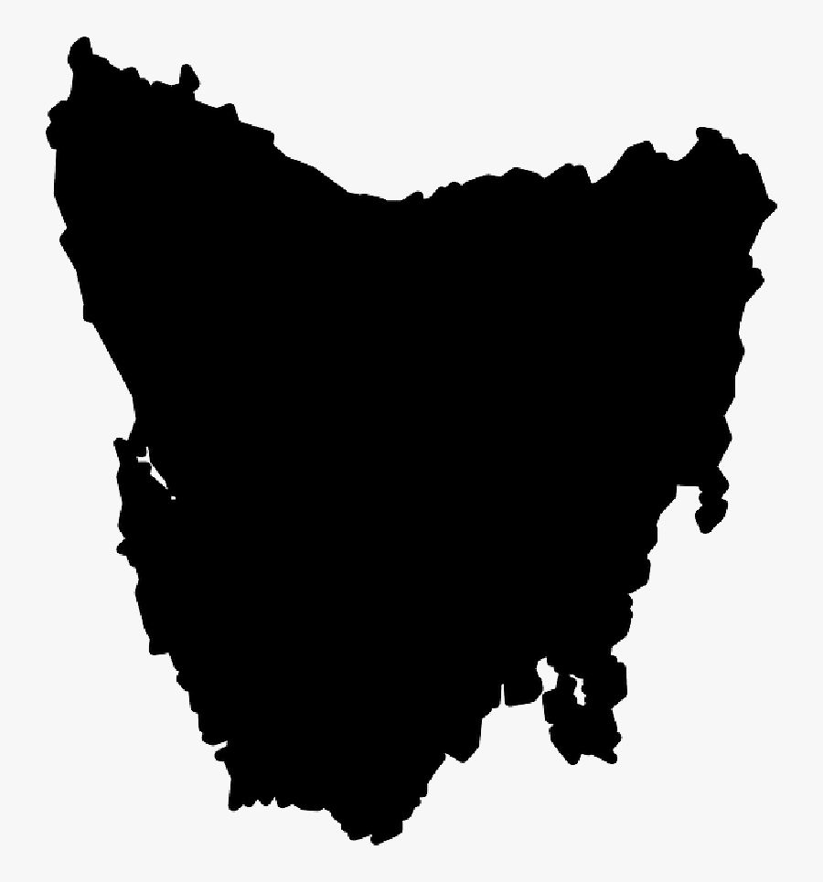 Tasmania, Australia, Map, Black, Geography, Outline - Tasmania Map Vector, Transparent Clipart