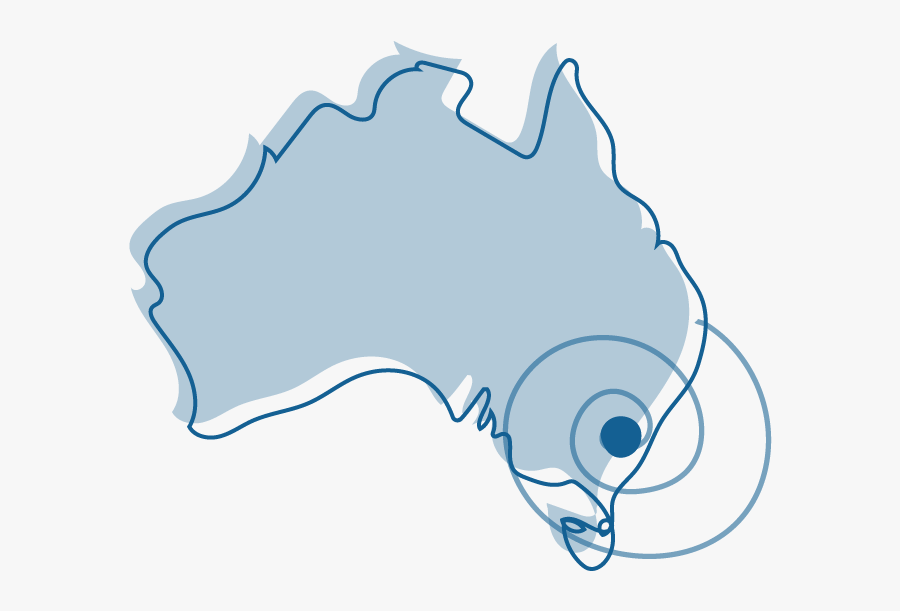 Illustration Of Australia With The Locality Of Canberra, Transparent Clipart