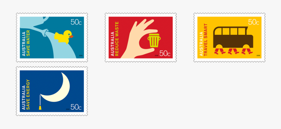 Australia Design Post Stamps, Transparent Clipart
