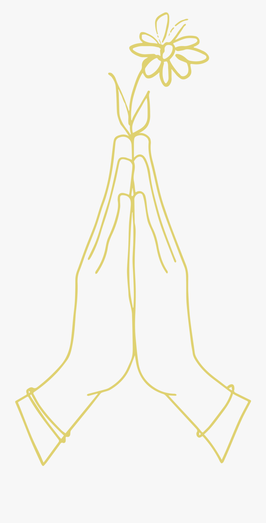 Icon Praying Hands Citrine - Illustration, Transparent Clipart