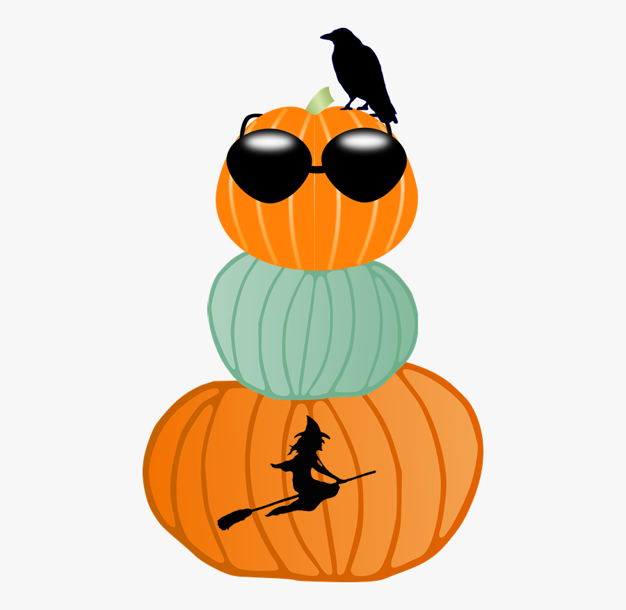 Arts Be Crafty Pumpkins - Jack O Lantern With Sunglasses, Transparent Clipart