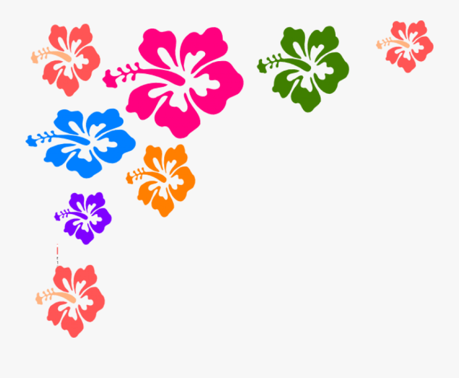 Free Png Colorful Floral Corner Borders Png Png Image - Vector Colorful Flowers Png, Transparent Clipart