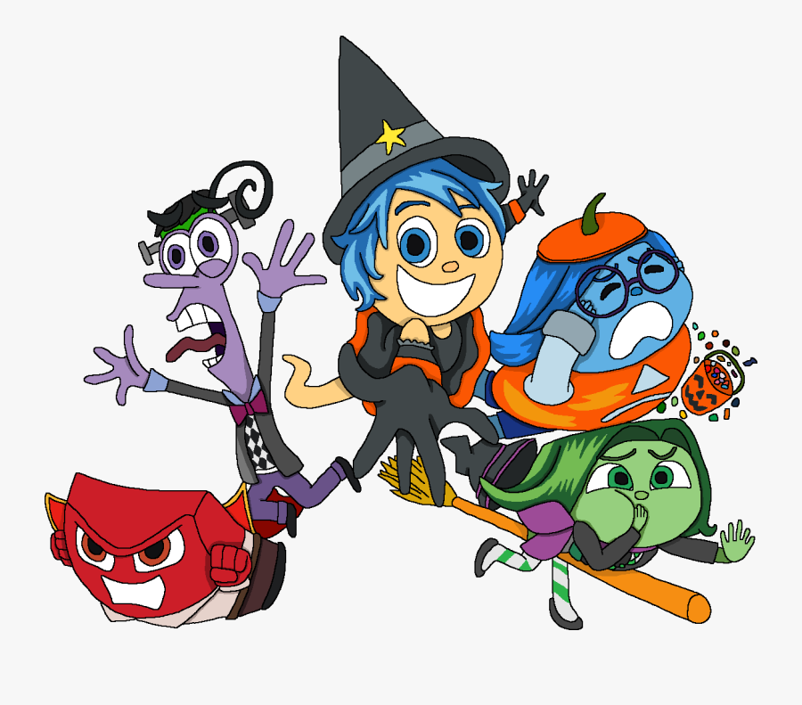Inside Out Emotions In Halloween Costumes - Inside Out Halloween, Transparent Clipart