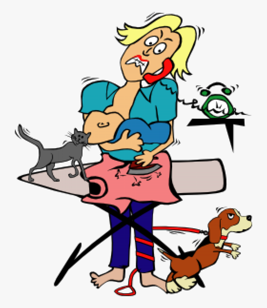 Busy Mom Clipart, Transparent Clipart