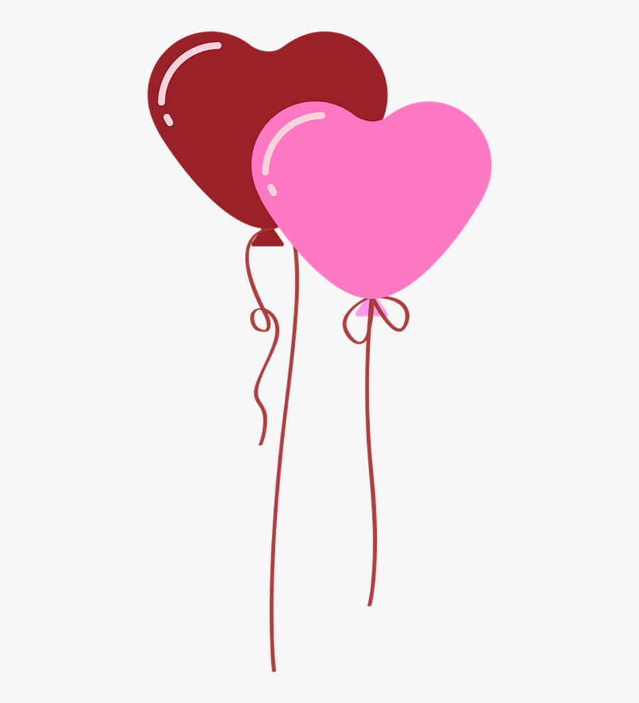 Balloons, Valentine, Heart, Transparent, Love, Design - Globos San Valentin Png, Transparent Clipart