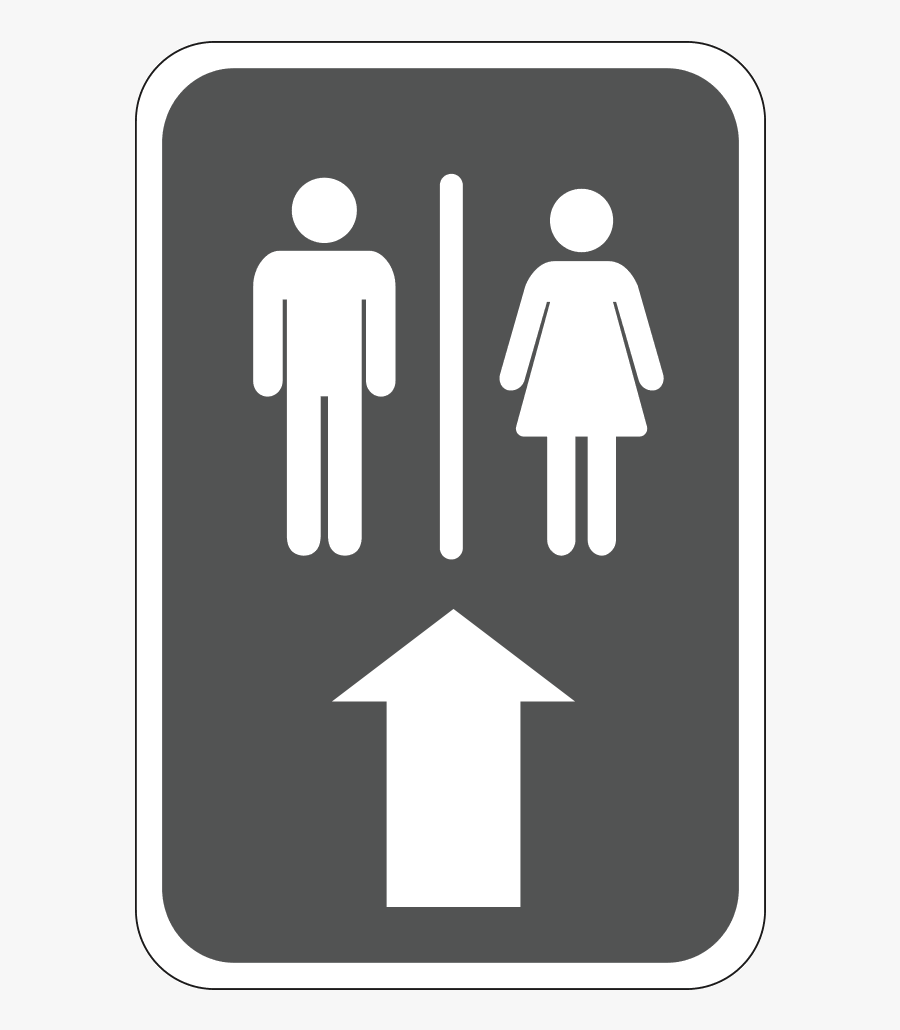 Upward Arrow Toilet Sign, Transparent Clipart