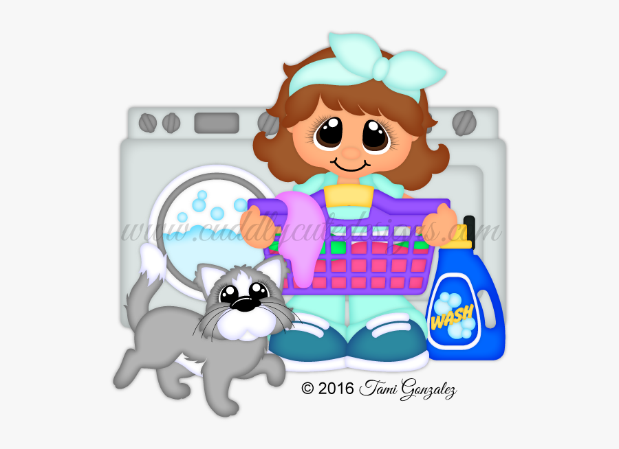 Cute Laundry Day, Transparent Clipart