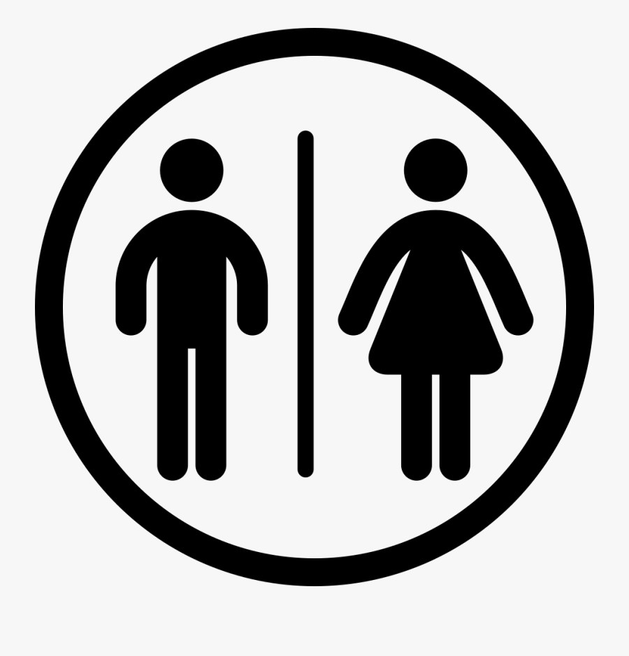 And White,circle - Restroom Icon, Transparent Clipart