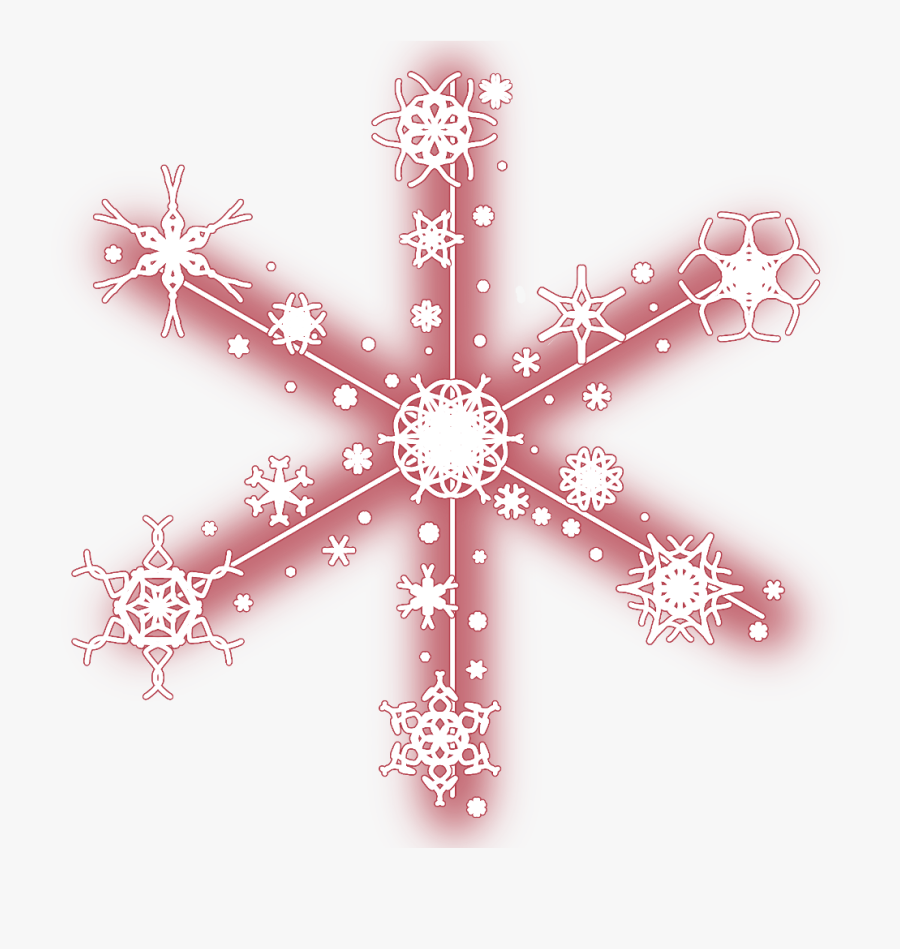 #neon #snow #snowflakes #christmas #snowflake #winter - Christmas Snowflakes Snow Stickers, Transparent Clipart