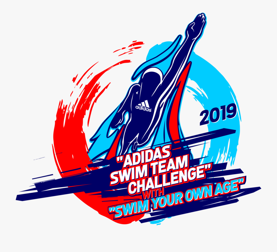 2019 Adidas Swim Team Challenge - Graphic Design, Transparent Clipart