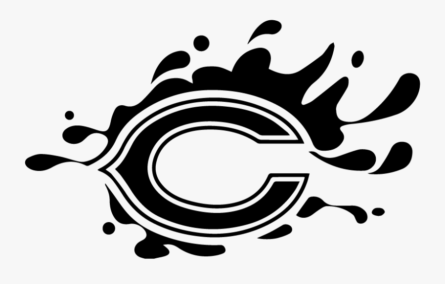Coalinga Eels Swim Team - Chicago Bears Logo Black, Transparent Clipart