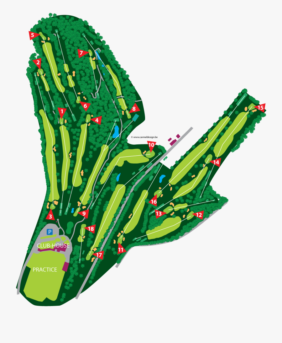 Plan Du Parcours - Gomze Golf, Transparent Clipart