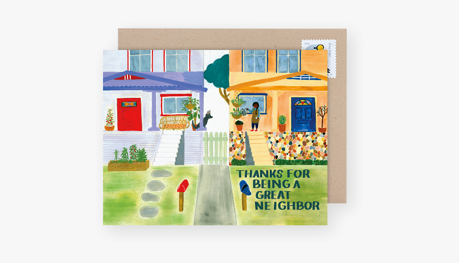 Thank You For Being A Great Neighbor Greeting Card - Visual Arts, Transparent Clipart