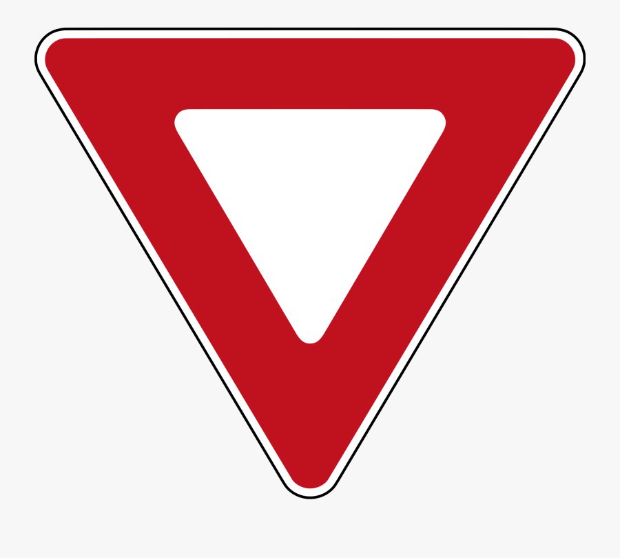 You Must Give The Right Of Way Sign, Transparent Clipart