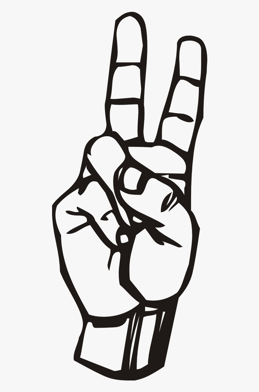 Sign Language Letter V , Free Transparent Clipart - ClipartKey