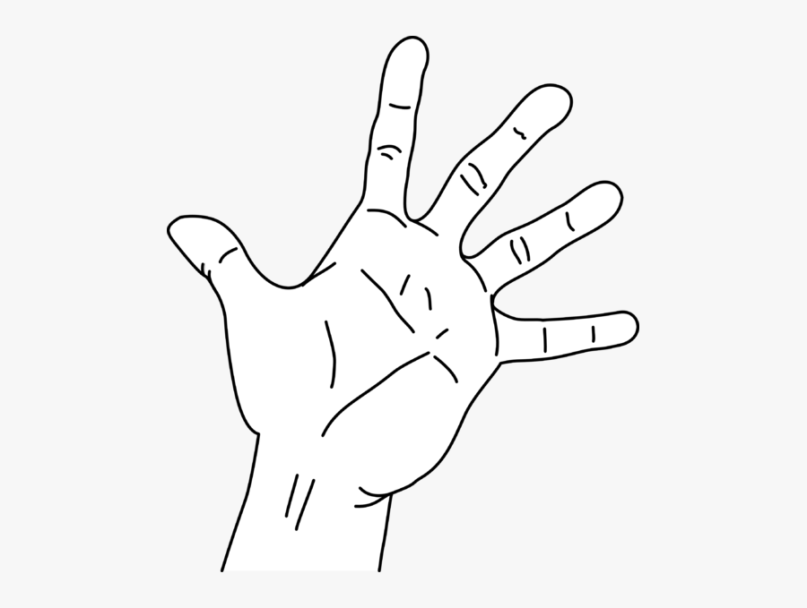 Hand Black And White .png, Transparent Clipart