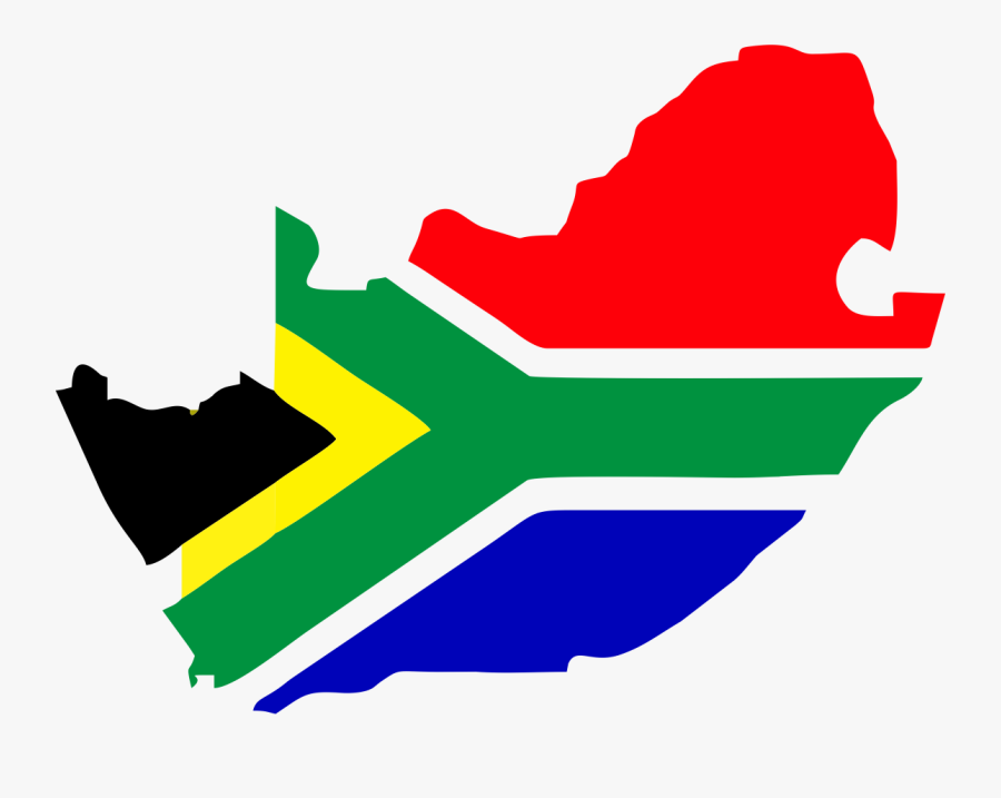 South Africa Map Flag, Transparent Clipart