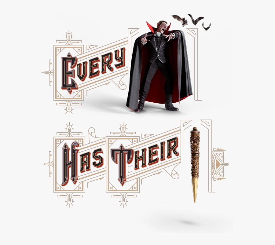 A Vampire Stands Opposite A Large Wooden Stake Looking - Illustration, Transparent Clipart