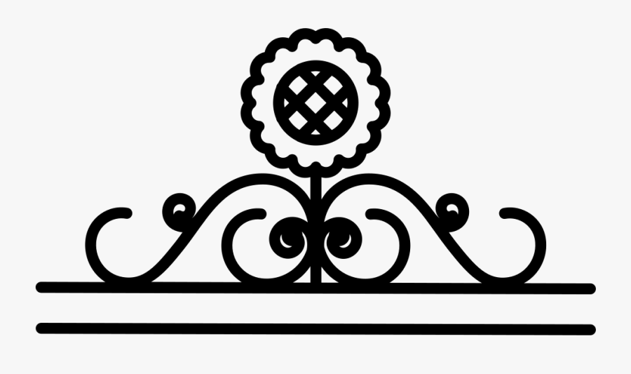 Sunflower Design With Vines Border - Png File Design Border, Transparent Clipart