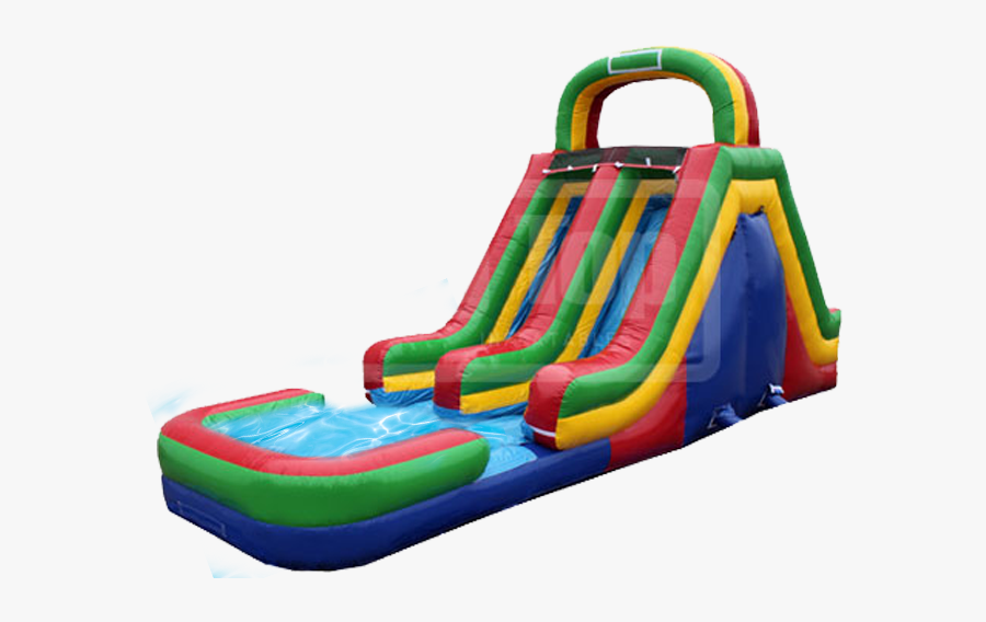 Water Slide Png - Huge 3 Lane Inflatable Water Slide, Transparent Clipart