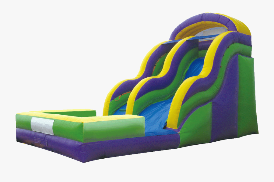 Double Water Slide - Wave Inflatable Slide, Transparent Clipart