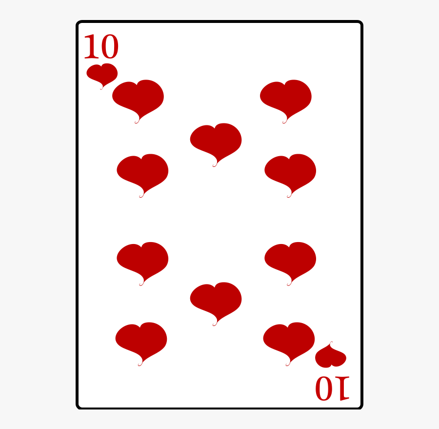 10 Of Hearts - Heart, Transparent Clipart