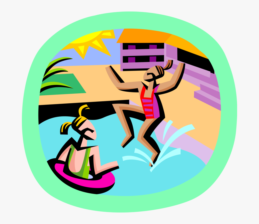 Png Free Vector Pool Summer - Today Is Very Hot, Transparent Clipart