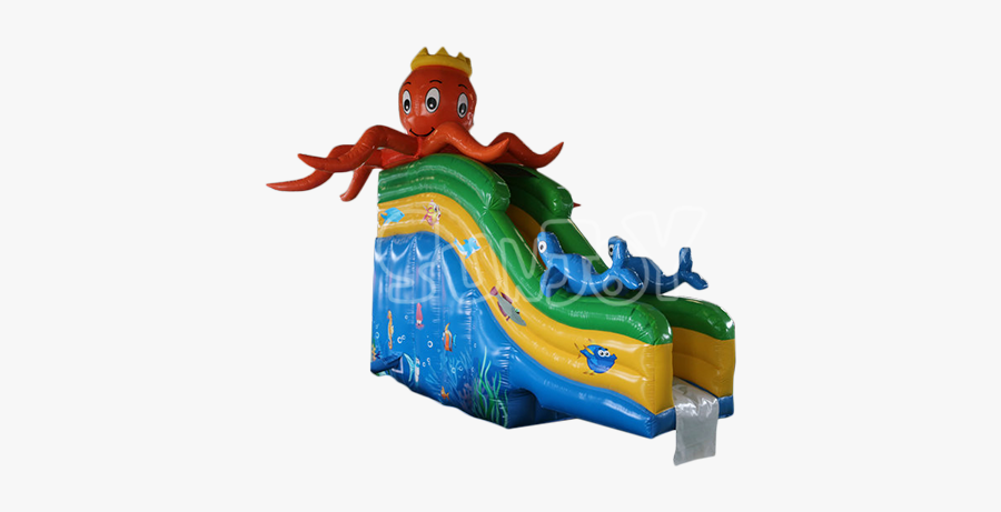 Rectangular Octopus Water Slide - Cartoon, Transparent Clipart
