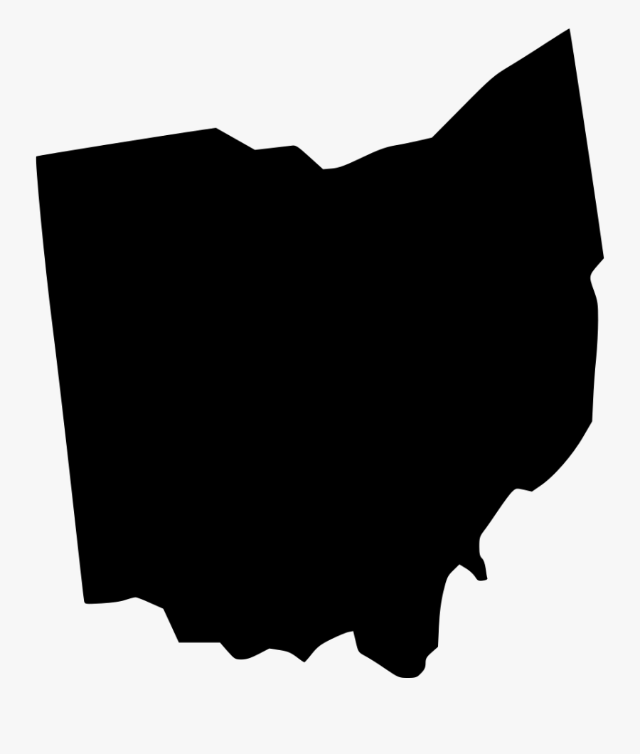 Indiana Ohio Road Map - Ohio Black Transparent Background, Transparent Clipart