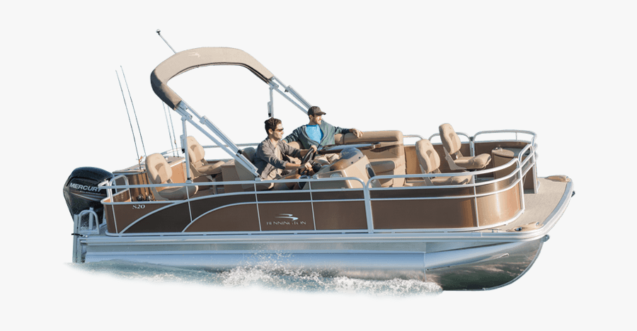 S Model - 18 Ft Bennington Fishing Pontoon, Transparent Clipart