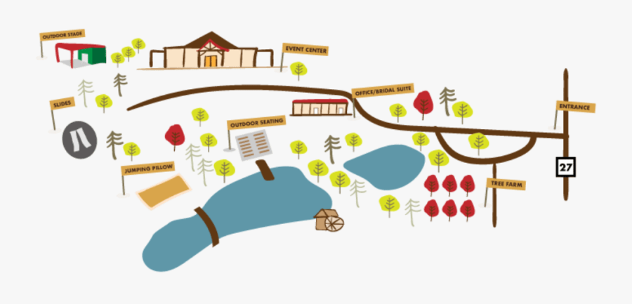 Hand Drawn Map Of The Farm At Quail Valley, Transparent Clipart
