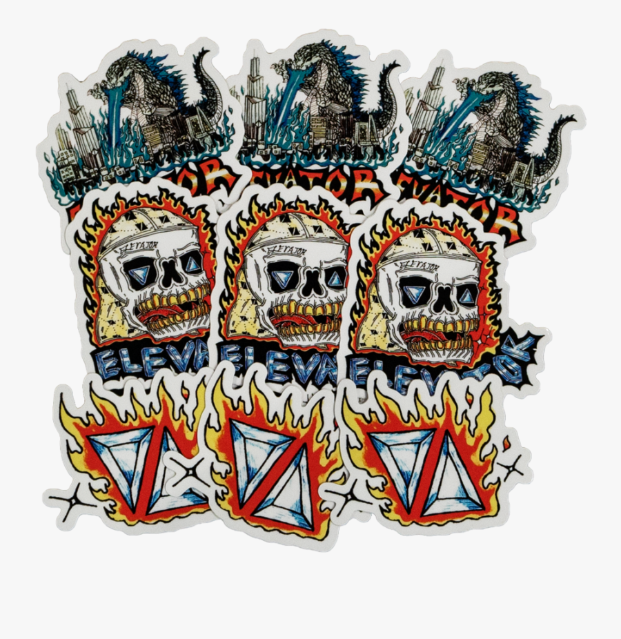 Elevator X Almostdeadyet Stickers - Illustration, Transparent Clipart