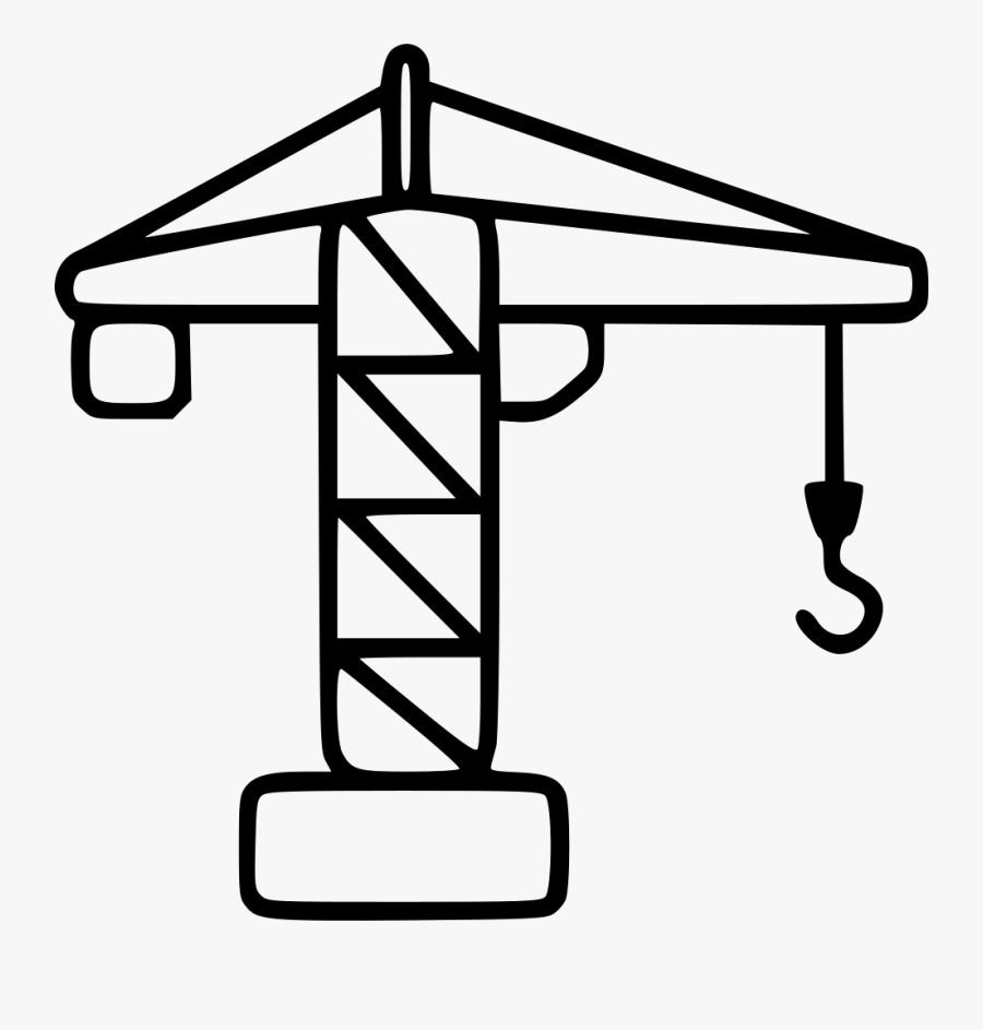 Construction Crane Power Tower Load Elevator Industrial - Industrial Crane Png, Transparent Clipart
