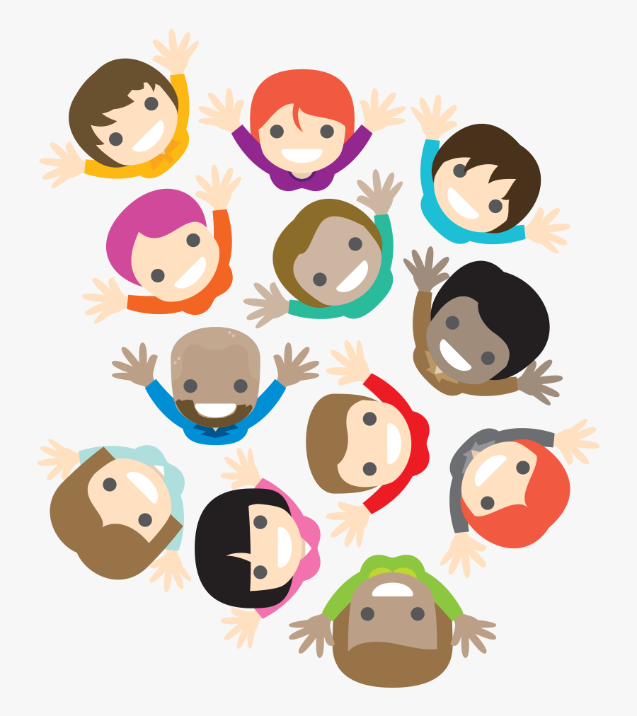 Careers Hero - People From Above Vector, Transparent Clipart