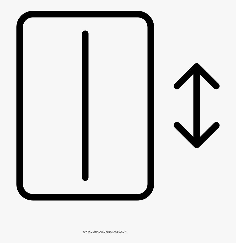 Elevator Coloring Page - Sign, Transparent Clipart