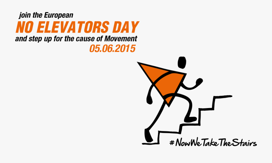 No Elevators Day, Transparent Clipart