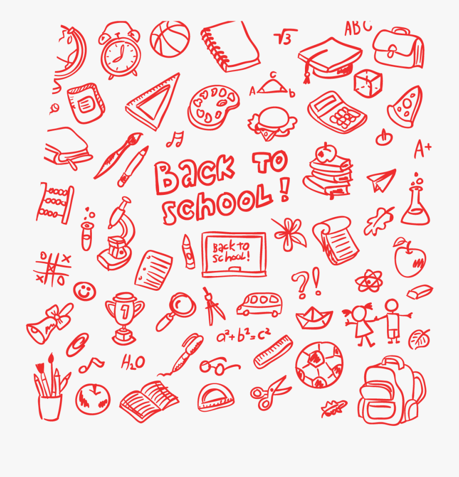 Fundo De Material Escolar Png, Transparent Clipart