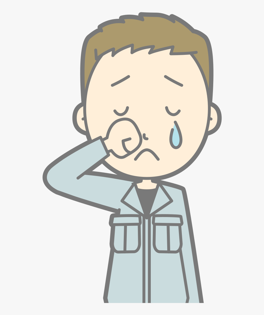 Crying Male - Weinen Clipart, Transparent Clipart