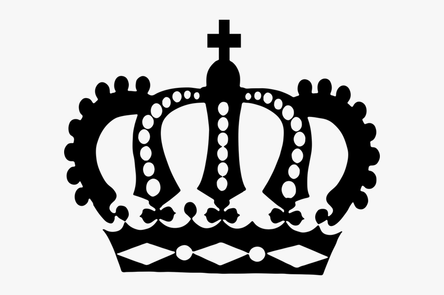 Cross, Crown, Decorative, King, Monarch, Ornate, Royal - Royal Crown Silhouette, Transparent Clipart
