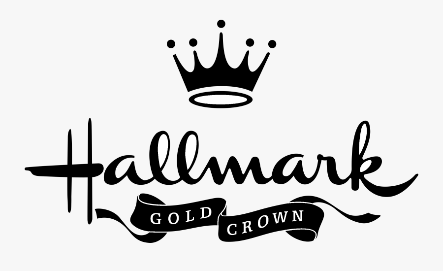 Hallmark Gold Crown Logo Black And White - Hallmark Gold Crown Logo Vector, Transparent Clipart
