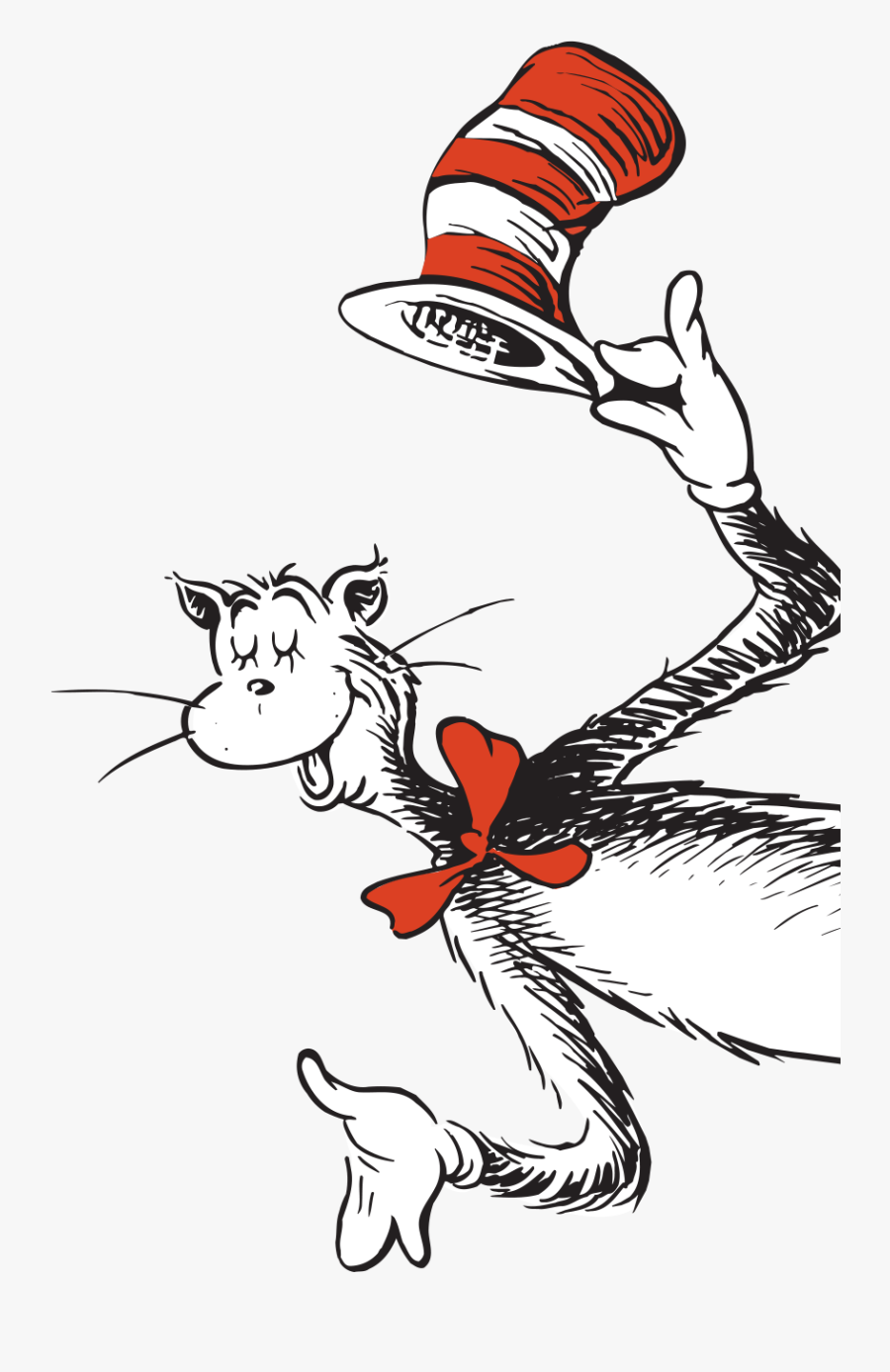 Cat - Transparent Background Cat In The Hat Png, Transparent Clipart